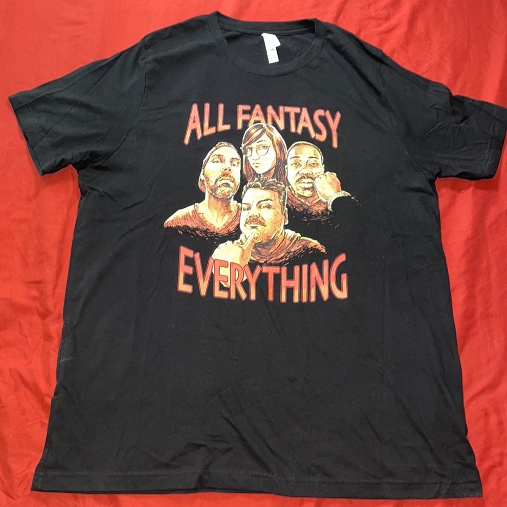 All Fantasy Everything Black T-Shirt Size XL